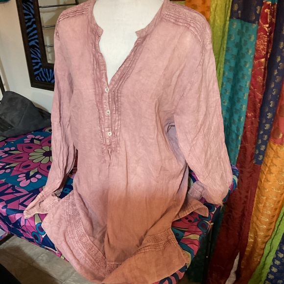 Noelle Vintage Washed Boho Hippie Tunic XL - Picture 1 of 6